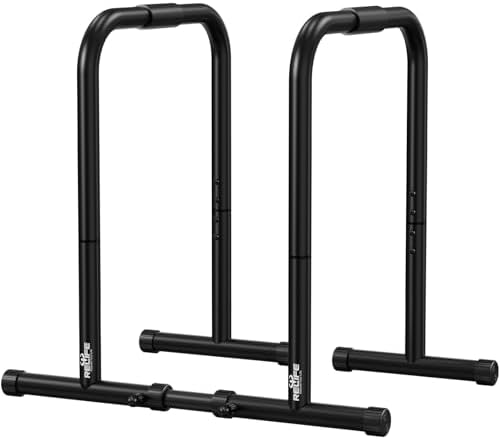 RELIFE REBUILD YOUR LIFE Dip Station Functional Heavy Duty Dip Stands Fitness Workout Dip bar Station Stabilizer Parallette Push Up Stand