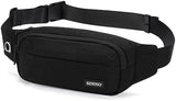 SINNO Large Crossbody Fanny Pack for Women Men Belt Bag With 4-Zipper Pockets for Travel Running Hiking Workout Dog Walking Outdoors Sport Fishing Waist Pack Bag Carrying All Phones
