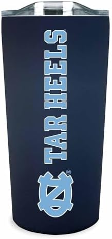 Campus Colors College Stainless Steel, Double Walled, Vacuum Insulated, Reusable Collegiate Tumbler with Slider-Top Lid for Travel, Sports, and Coffee,18 oz (North Carolina Tar Heels - Navy)