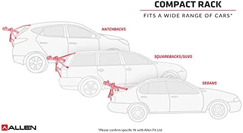Allen Sports Ultra Compact Folding 1-Bike Trunk Mount Rack, Model MT1-B, Gray powder coated
