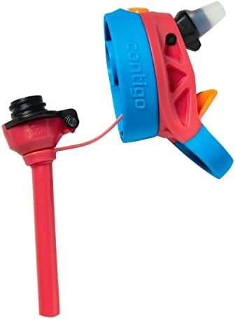Contigo 14oz Kids Cleanable Water Bottle with Silicone Straw and Spill-Proof Lid, 2-Pack in Watermelon & Dinos, Dishwasher-Safe