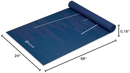 Gaiam Print Yoga Mat, Non Slip Exercise & Fitness Mat for All Types of Yoga, Pilates & Floor Exercises