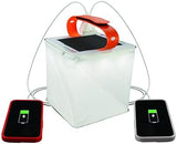 LuminAID Survivor Solar Lantern with Dual Phone Charger - Inflatable LED Lamp for Camping, Hiking and Travel - Emergency Light for Power Outages, Hurricane, Survival Kits