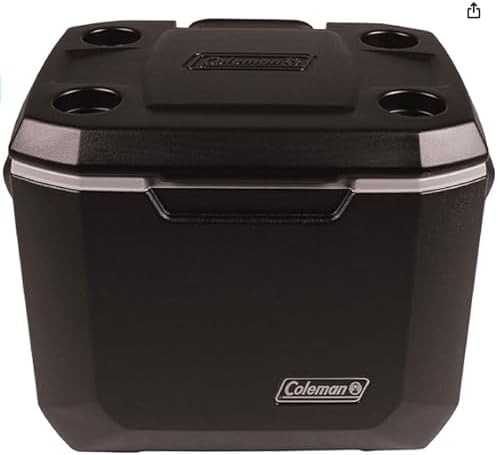 Coleman Xtreme 50qt Wheeled Cooler, Extra-Walled Insulation Keeps Ice up to 5 Days, Portable Rolling Hard Chiller
