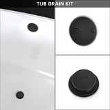 Matte Black Bath Tub Drain and Overflow Kit, Universal All Metal Tip-Toe Bathtub Drain Replacement Kit with Fine/Coarse Thread