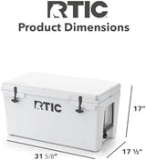 RTIC 65 QT Ultra-Tough Cooler Hard Insulated Portable Ice Chest Box for Beach, Drink, Beverage, Camping, Picnic, Fishing, Boat, Barbecue