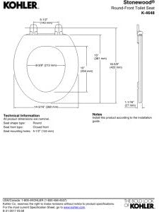 KOHLER 4648-0 Stonewood Toilet Seat Round, Round Wood Seat for Standard Toilets, Comes with Color-Matched Plastic Hinges, White