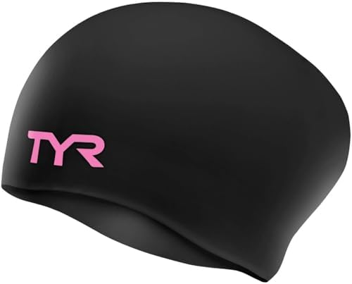TYR Adult Long Hair Wrinkle-Free Silicone Swim Cap