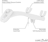 LUXE Bidet NEO 320 Plus - Patented Bidet Attachment for Toilet Seat, Innovative Hinges to Clean, Slide-in Install, Advanced 360° Self-Clean, Warm, Dual Nozzles, Feminine & Rear Wash (White)