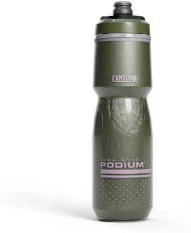 CamelBak Podium Chill Insulated 24oz Bike Water Bottle - Easy Squeeze Bottle - Fits Most Bike Cages, Deep Fern