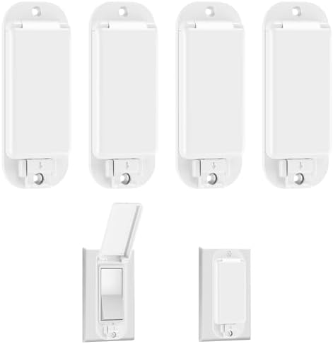 4 Light Switch Guard Cover, Baby Proof Wall Switch Cover Guard for Rocker Light Switch Protects Your Lights or Circuits from Being Accidentally Turned On or Off