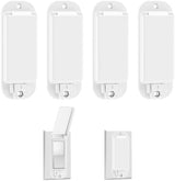 4 Light Switch Guard Cover, Baby Proof Wall Switch Cover Guard for Rocker Light Switch Protects Your Lights or Circuits from Being Accidentally Turned On or Off