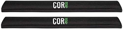 Aero Roof Rack Pads and Premium Scratch Resistant Silicone Buckle Tie Down Straps for Surf, SUP, Kayak and Canoe (28" Large) by COR Surf