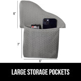 GORILLA GRIP Patent Pending Bed Wedge Pillow Headboard Gap Filler, Comfortable and Supportive High Density Foam Angled Pillows, Stay in Place Gripping Dots, Wedges Between Mattress, Full Size Gray