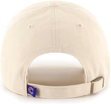 47 Brand MLB Natural Primary Logo Clean Up Adjustable Baseball Cap Hat, Adult One Size Fits All