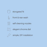 Brondell Bidet Toilet Seat Non-Electric Swash Ecoseat, Fits Elongated Toilets, White - Dual Nozzle System, Ambient Water Temperature - Bidet with Easy Installation