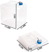 Cedilis 2 Pack 5.3 Gallon Collapsible Water Container with Spigot, Food Safe Water Storage Jug, BPA-Free Camping Water Storage Jug Canteen for Outdoor Hiking and Emergency, Portable, Foldable