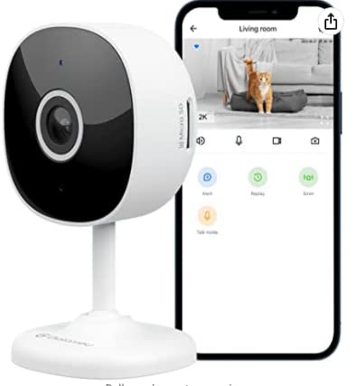 WiFi Camera 2K, Galayou Indoor Home Security Cameras for Baby/Elder/Dog/Pet Camera with Phone app,24/7 SD Card Storage,Works with Alexa & Google Home G7