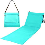 Portable Beach Mat Lounge Chair and Tote (Plain Blue)