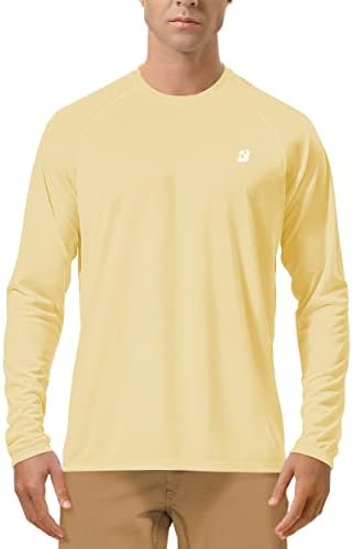 Roadbox Mens UPF 50+ UV Sun Protection Shirts Outdoor Long Sleeve SPF Rash Guard for Fishing Hiking Swimming Running