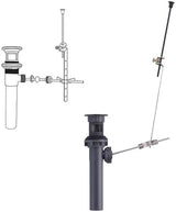 Bathroom Sink Drain with Lift Rod, Oil Rubbed Bronze Sink Drain with Overflow, ARCORA Drain Stopper for Vessel Sink