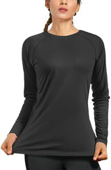 isnowood Women's Sun Protection Long Sleeve Shirts, UPF 50+ UV Rash Guard Swim Shirt, Workout Hiking Running Athletic Tops