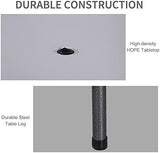 Outsunny 4FT Portable Folding Fish Fillet Cleaning Table Camping Picnic Ice Party Desk with Sink