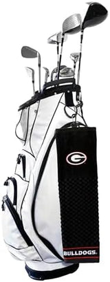 Team Golf NCAA Embroidered Golf Towel, Checkered Scrubber Design, Embroidered Logo