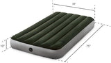 Intex 64761E Dura-Beam Standard Downy Air Mattress: Fiber-Tech – Twin Size – Built-in Foot Pump – 10in Bed Height – 300lb Weight Capacity