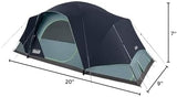 Coleman Skydome XL Family Camping Tent, 8/10/12 Person Dome Tent with 5 Minute Setup, Includes Rainfly, Carry Bag, Storage Pockets, Ventilation, and Weatherproof Liner, Blue Nights