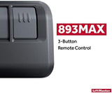 LiftMaster 893Max Security+ 2.0 3-Button Gate Operator Remote Control with Visor Clip - Pack of 2