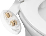 LUXE Bidet NEO 120 - Self-Cleaning Nozzle, Fresh Water Non-Electric Bidet Attachment for Toilet Seat, Adjustable Water Pressure, Rear Wash (Gold)