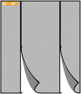 yotache Magnetic Screen Door Fit 80"x96" Doors, Screen Size 82" W x 97" L, Double-Sided Opening Screen Reinforced Mesh with Strong Magnets for Balcony, French, Sliding Glass Door