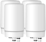 Aqua Crest Faucet Filter Replacement - Brita 36311, FR-200, FF-100 Filter Replacements (Pack of 4, White)
