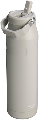 Stanley IceFlow Flip Straw 2.0 Water Bottle 36 OZ | Built-In Straw with Larger Opening | Lightweight & Leak-Resistant | Insulated Stainless Steel | BPA-Free | Ash