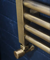 Sandy Beach Gold Angled Radiator Valves - Brass Radiator Valves, Antique Brass Radiator Valves, Radiator Valve Brass - Radiator Valve Gold, Manual Radiator Valves for Towel Rails & Radiators (15mm)
