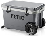 RTIC 52 Quart Ultra-Light Wheeled Hard Cooler Insulated Portable Ice Chest Box for Beach, Drink, Beverage, Camping, Picnic, Fishing, Boat, Barbecue, 30% Lighter Than Rotomolded Coolers