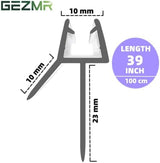 2-Pack Frameless Shower Door Bottom Seal (3/8'' X 39'') Clear Glass Shower Door Seal Strip Shower Door Sweep can Covers up to 23mm Gap - Stop Leaks