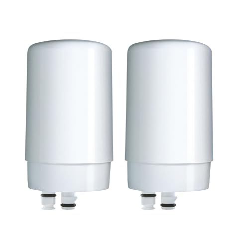 Brita Faucet Mount Water Filter for Sink, Removes 99% of Lead, Elite Filtration System, Includes 2 Replacement Filters, White