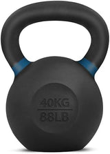 Yes4All Powder Coated Cast Iron Kettlebell Strength Training Kettlebells Weight Set for Full Body Workout, Home Gym