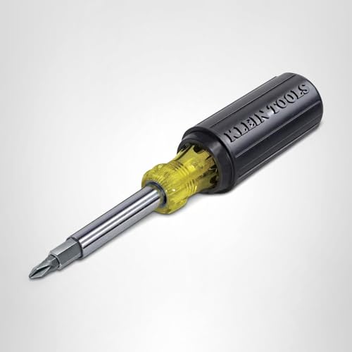 Klein Tools 32500 11-in-1 Screwdriver/Nut Driver Set, 8 Bits (Phillips, Slotted, Torx, Square), 3 Nut Driver Sizes, Cushion Grip Handle