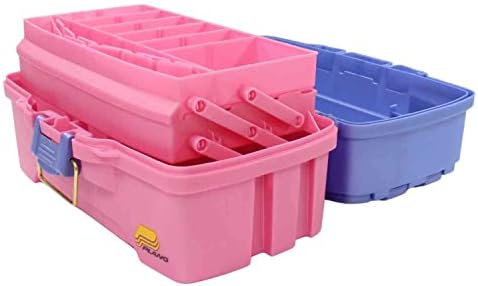 Plano 2-Tray Tackle Box with Dual Top Access, Periwinkle/Pink, One Size (620292)
