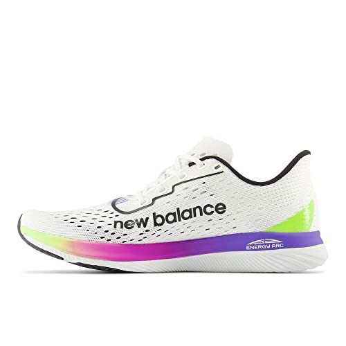 New Balance Women's FuelCell SuperComp Pacer V1 Running Shoe, White/Electric Indigo/Thirty Watt, 8.5 Wide