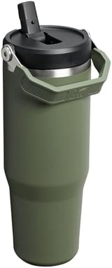 Stanley IceFlow 2.0 Flip Straw Tumbler with Handle 30 oz | Twist On Lid and Flip Up Straw | Leak Resistant Water Bottle | Insulated Stainless Steel | BPA-Free | Dried Pine