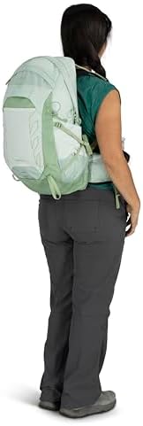 Osprey Tempest 22L Women's Lightweight Hiking Backpack with Hipbelt, Frosty Mint Green/Botanica