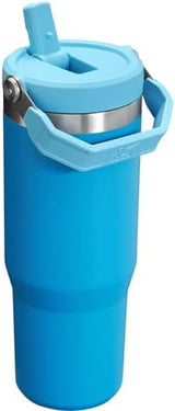 Stanley IceFlow Stainless Steel Tumbler - Vacuum Insulated Water Bottle for Home, Office or Car Reusable Cup with Straw Leak Resistant Flip Cold for 12 Hours or Iced for 2 Days, Azure, 30 OZ / 0.89 L