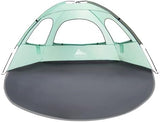 NXONE Beach Tent Sun Shade Shelter for 2-3 Person with UV Protection, Extended Floor, 3 Mesh Roll Up Windows & 8.0mm Fiberglass Rods丨Carry Bag Included (Mint Green)