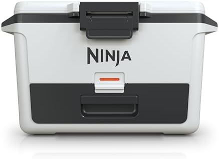 Ninja FB151WH FrostVault 50qt Hard Cooler with Dry Zone, Integrated Fridge-Temp Dry Storage Drawer, Premium Heavy-Duty Insulated Cooler, Keeps Ice for Days, Cloud White