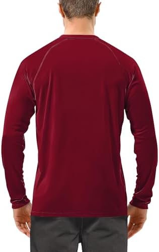 Roadbox Mens UPF 50+ UV Sun Protection Shirts Outdoor Long Sleeve SPF Rash Guard for Fishing Hiking Swimming Running