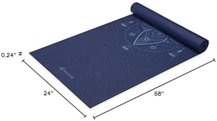 Gaiam Yoga Mat - Premium 6mm Print Extra Thick Non Slip Exercise & Fitness Mat for All Types of Yoga, Pilates & Floor Workouts (68"L x 24"W x 6mm Thick)
